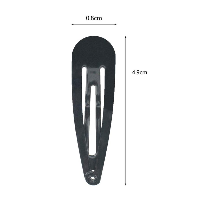 PIDOUDOU 120 Pack 2 Inch Black Color Barrettes Women Metal Snap Hair Clips Accessories - Image 3